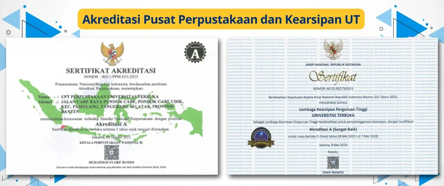 Akreditasi Pusat Perpustakaan dan Kearsipan Mendapatkan Akreditasi A